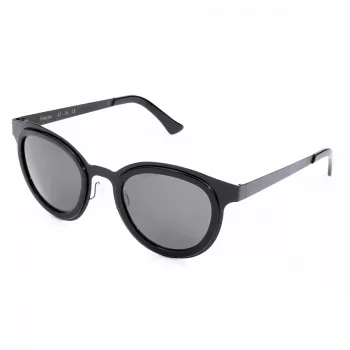 LGR FELI-BLACK01 Occhiali da sole unisex - montatura nera, lenti grigio scuro, 47/24/145 mm