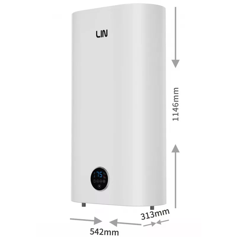LIN LIFVD1SMWH 100L scaldabagno elettrico universale, bianco, Wi-Fi