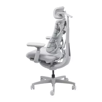 LiberNovo Omni sedia da ufficio ergonomica dinamica, grigio, mesh, altezza seduta 45 cm, braccioli regolabili 3D, portata 120 kg