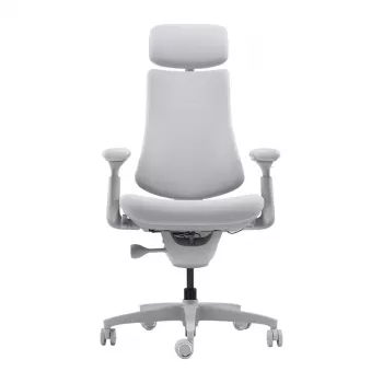 LiberNovo Omni sedia da ufficio ergonomica dinamica, grigio, mesh, altezza seduta 45 cm, braccioli regolabili 3D, portata 120 kg