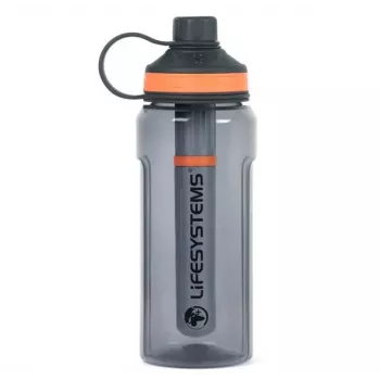 Lifesystems 44030 borraccia filtrante 600 ml con filtro a fibre cave sostituibile – grigio/blu