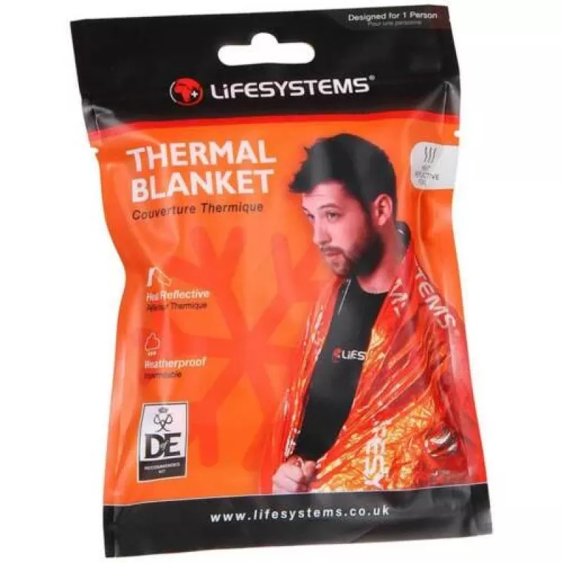 Lifesystems coperta termica di emergenza arancione 210 x 140 cm