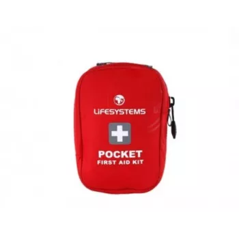 Lifesystems Pocket First Aid Kit – Kit di primo soccorso da viaggio compatto da 16 pezzi con custodia in nylon ripstop, rosso