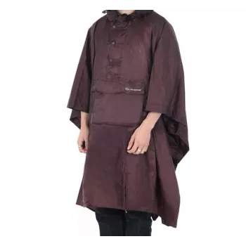 Lifeventure poncho impermeabile in Blackcurrant – nylon ripstop con cappuccio