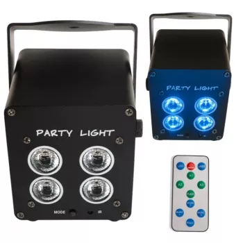 LIGHT4ME ACCU PAR 4x3W luce par LED RGB ricaricabile 360