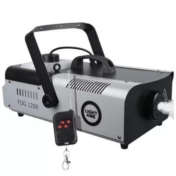 LIGHT4ME FOG 1200 Macchina per nebbia con telecomando, 1200W, serbatoio 2,5L, nero