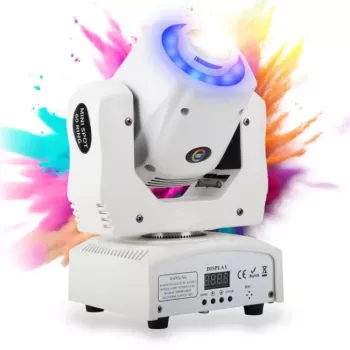Moving head spot LIGHT4ME MINI SPOT 60 RING WH bianco