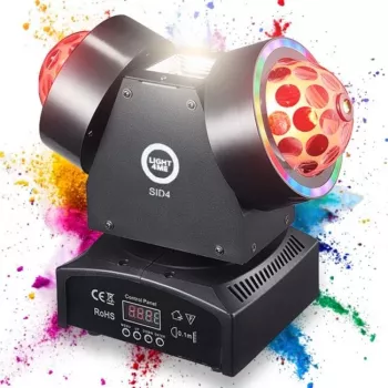 LIGHT4ME SID4 luce multi-effetto moving 4-in-1 con beam, wash, laser rosso/verde e strobo