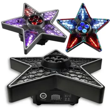 LIGHT4ME STARLIGHT apparecchio multi-effetto per illuminazione con derby, strobo, laser e UV