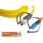 Lightwin LDP-09 FC-LC 3.0 OS2 cavo patch in fibra ottica duplex single-mode, 3m, giallo LSZH, FC a LC UPC