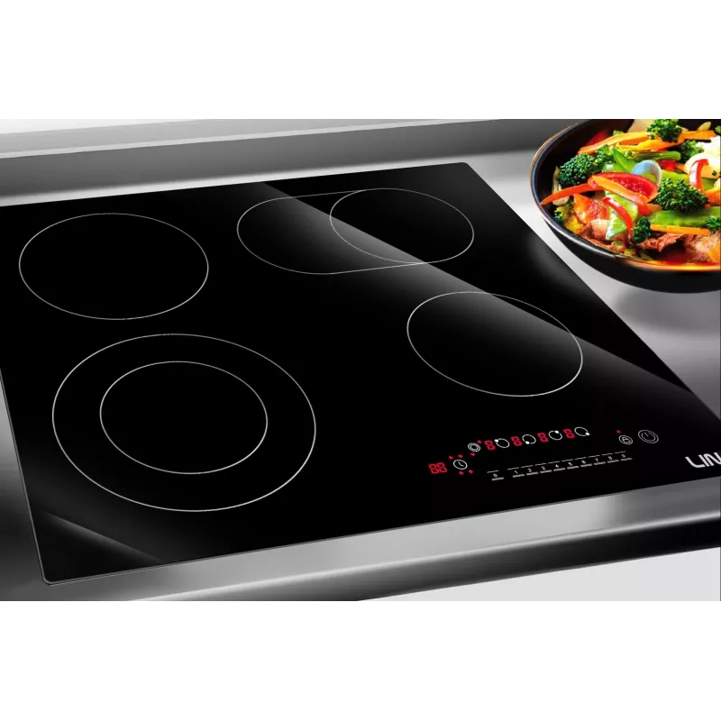LIN LC-B47200 Piano cottura in vetroceramica con 4 zone di cottura e comandi touch