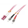 LINDY cavo patch in fibra ottica LC su ST OM4 multimodale duplex 15m, LSZH, viola 46355