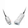Lindy 50m cavo di prolunga attivo ibrido USB 3.0, fibra ottica e rame, 5Gbps, LSZH, nero 42701
