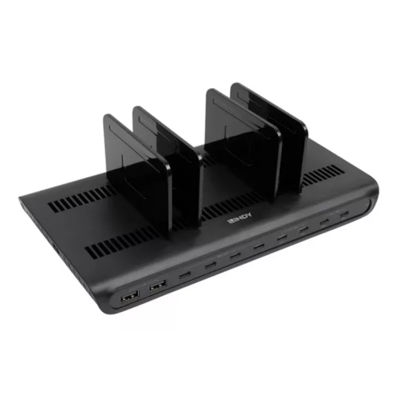 LINDY 73447 organizer stazione di ricarica autoportante plastica bacca