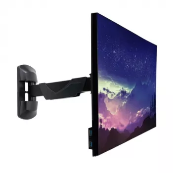 LINDY Supporto a parete fisso per un monitor (nero, per monitor fino a 66 cm (26 pollici), VESA 75x75/100x100)