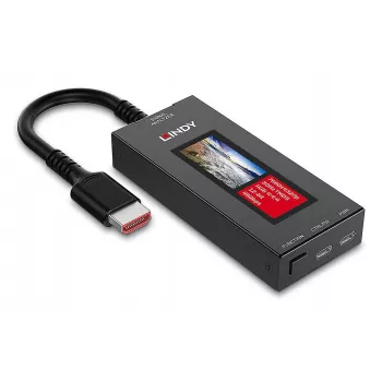 LINDY Analizzatore di segnale HDMI 8K60 con display OLED per video HDMI 2.1 8K