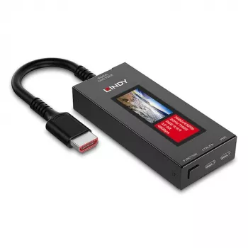LINDY Analizzatore di segnale HDMI 8K60 con display OLED per video HDMI 2.1 8K