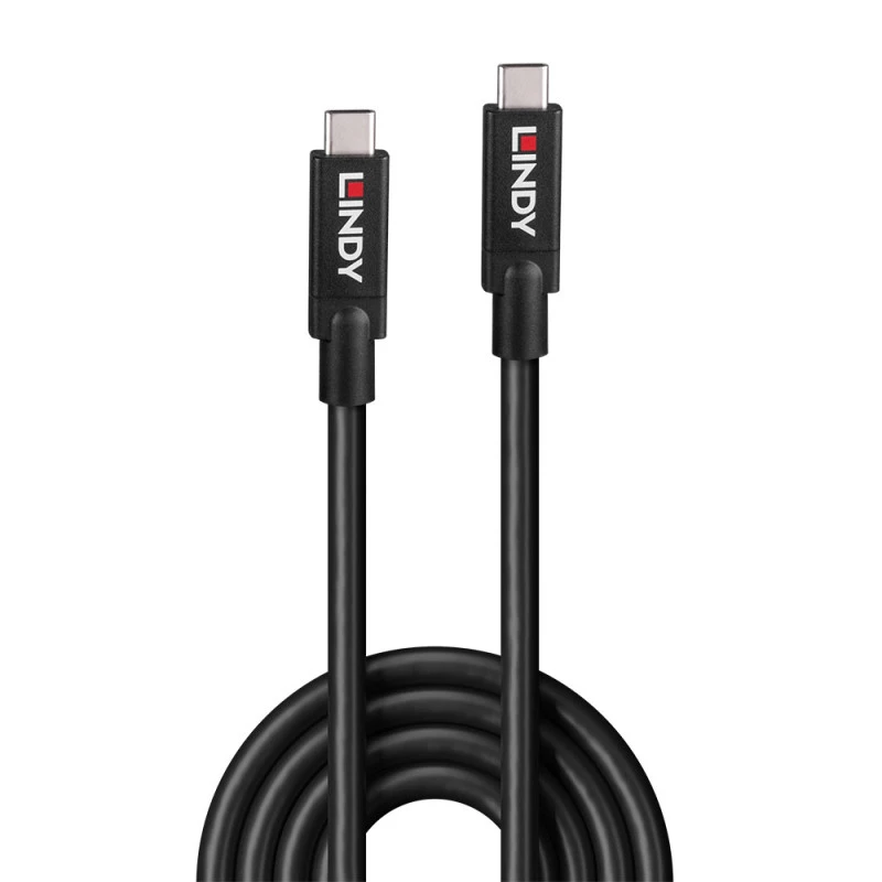 Lindy 43439 USB 3.2 Gen 2 Cavo attivo da USB-C a USB-C, 8 m, 10 Gbps, 8K60, 100 W PD