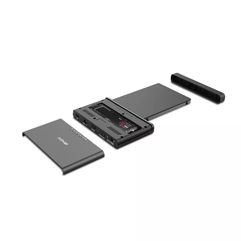 Case per SSD LINDY USB 3.2 Gen 2x2 Type-C su M.2 NVMe - 20 Gbit/s, alluminio