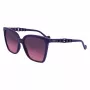 Occhiali da sole donna a gatto LIU JO LJ773S-500 - montatura in acetato nera con lenti grigie sfumate - 57 mm
