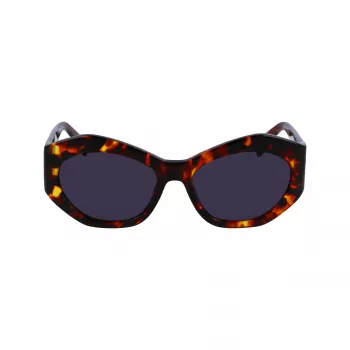 LIU JO occhiali da sole da donna LJ786S-244 quadrati, montatura havana, lenti marroni sfumate, 54 mm