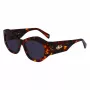 LIU JO occhiali da sole da donna LJ786S-244 quadrati, montatura havana, lenti marroni sfumate, 54 mm