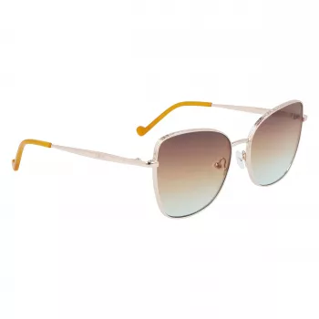 LIU JO Occhiali da sole donna 46591-717 Havana montatura in acetato squadrata lenti marroni sfumate 55/17/140 mm
