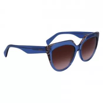 Occhiali da sole donna LIU JO LJ783S-416 montatura cat-eye blu lenti grigie sfumate 55mm