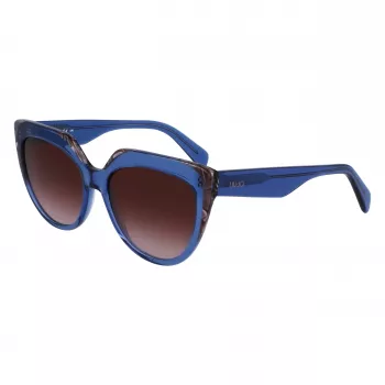 Occhiali da sole donna LIU JO LJ783S-416 montatura cat-eye blu lenti grigie sfumate 55mm