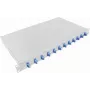 LogiLink cassetta di giunzione rackmount 19 pollici 1U LC-Duplex 12 porte single mode OS2, completamente equipaggiata, grigio chiaro F12LC2G