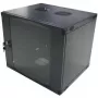 LogiLink Case da parete 19 pollici monoblocco 9U, Flat-Pack, nero