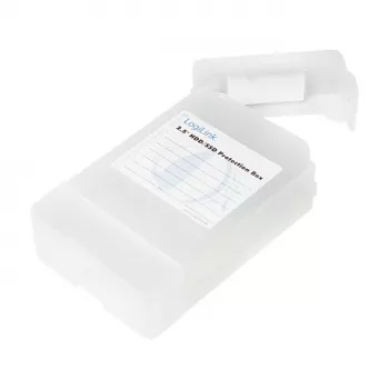 LogiLink 2.5 inch custodia protettiva per HDD per 2 HDD/SSD, bianco