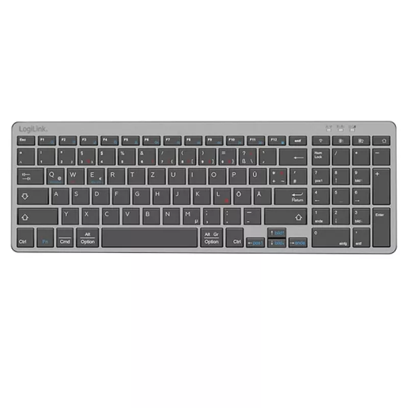 LogiLink ID0215 Set tastiera e mouse wireless Bluetooth Dual-Mode, grigio/antracite
