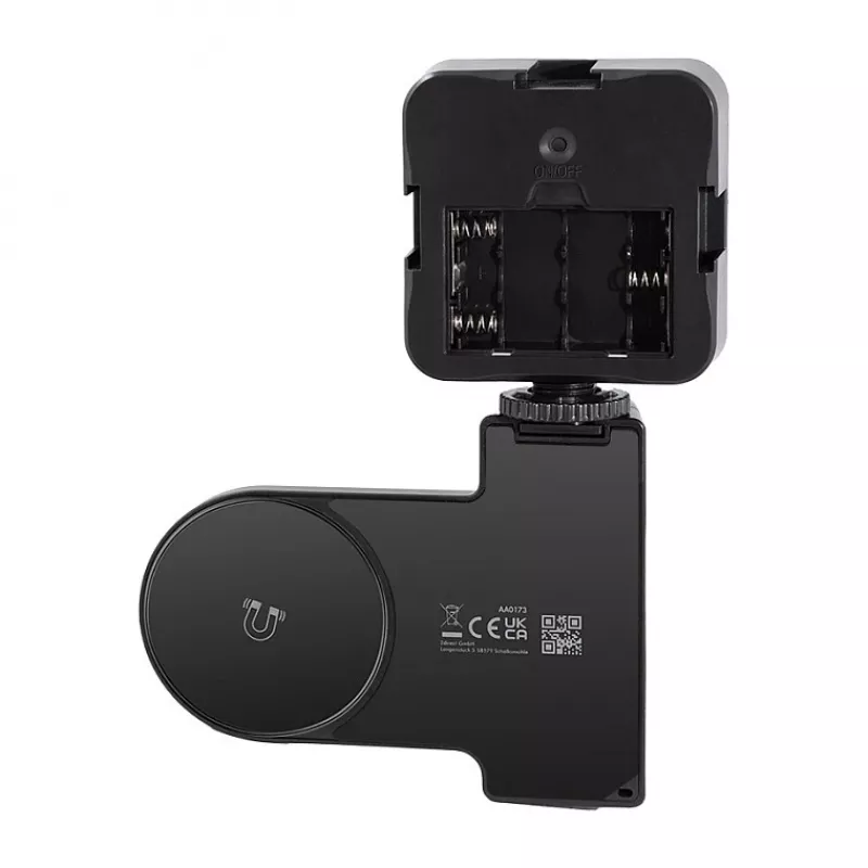 Logilink AA0173 maniglia magnetica per telefono con luce LED, nera, ricaricabile, compatibile MagSafe, 3 modalità di luce