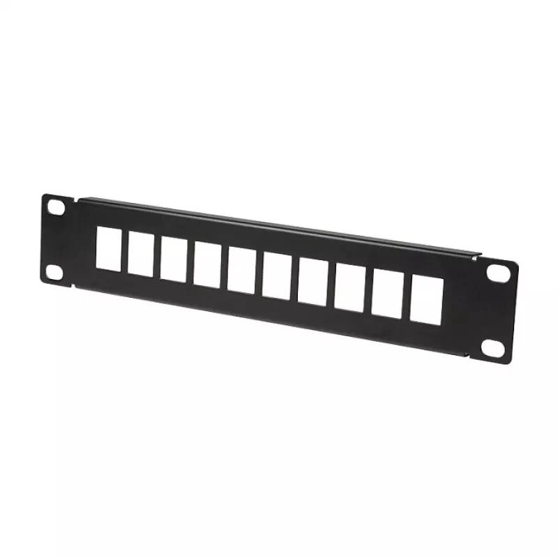 LogiLink ACT108 Patch panel Keystone 10 porte, rack 10 pollici, 1U, nero