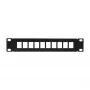 LogiLink ACT108 Patch panel Keystone 10 porte, rack 10 pollici, 1U, nero
