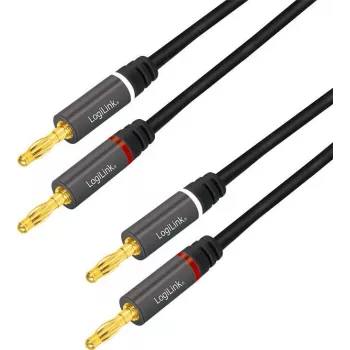 LogiLink CA1210 cavo audio 3 m banana 2 x banana nero