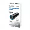 LogiLink PA0285 caricabatterie USB da auto 2 porte 10,5 W, con LED, nero
