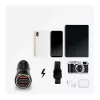 LogiLink PA0285 caricabatterie USB da auto 2 porte 10,5 W, con LED, nero