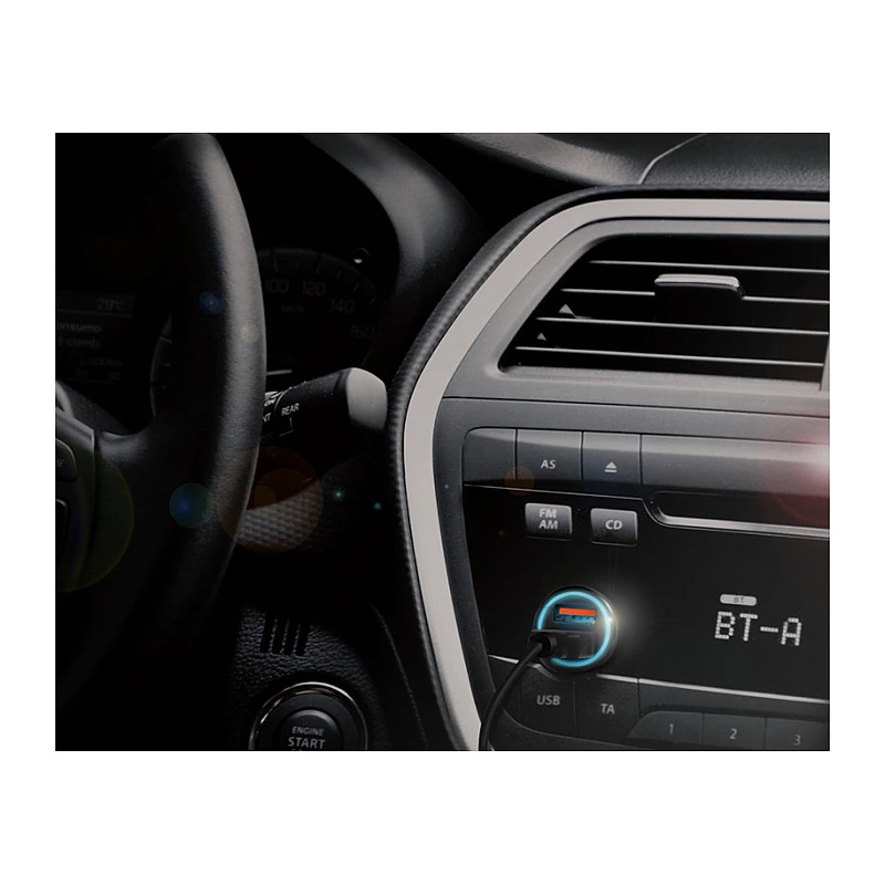 LogiLink PA0285 caricabatterie USB da auto 2 porte 10,5 W, con LED, nero
