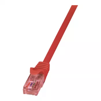 LogiLink cavo patch Cat.6 U/UTP, 0,25 m, rosso, rame, PrimeLine