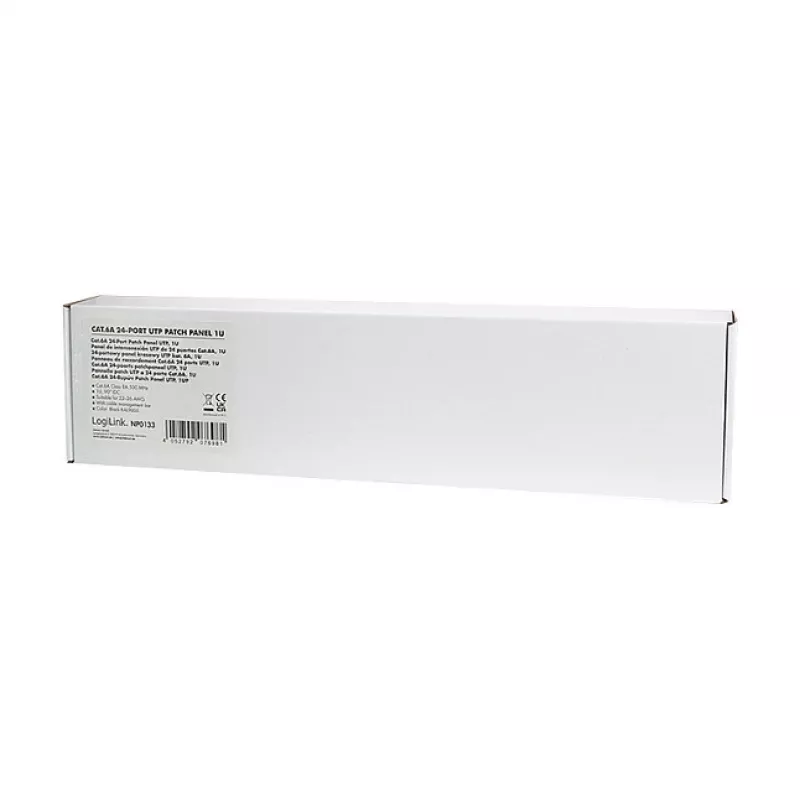 LogiLink Patch panel Cat.6A 24 porte UTP, 1U, IDC 90°