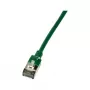 LogiLink CQ9015S Cavo patch Cat.6A U/FTP SlimLine, TPE, 0,3 m, verde