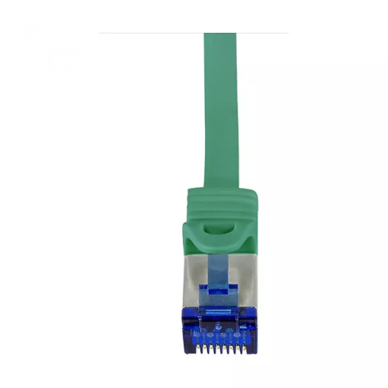 LogiLink Cavo patch Cat.6A S/FTP Ultraflex, 0,25 m, verde, certificato GHMT
