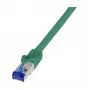 LogiLink cavo patch Cat.6A S/FTP Ultraflex, certificato GHMT, verde, 1,0 m