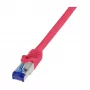 LogiLink Cavo patch Cat.6A S/FTP Ultraflex, certificato GHMT, rosso, 1,0 m