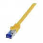 LogiLink Cavo patch Cat.6A S/FTP Ultraflex, certificato GHMT, giallo, 0,25 m