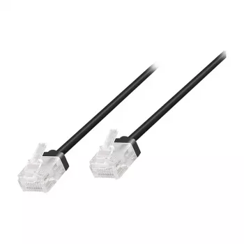 LogiLink Cat.6A U/UTP Cavo patch Slim High-Flex, 1,5 m, Nero