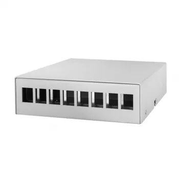 Logilink Consolidation Point Box 8 porte, montaggio a parete/da tavolo/guida DIN, grigio