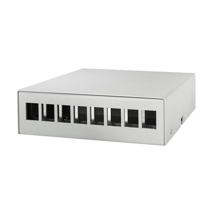 Logilink Consolidation Point Box 8 porte, montaggio a parete/da tavolo/guida DIN, grigio